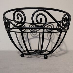 Spectrum Brand Scroll Mini Fruit Bowl Alloy Steel Black